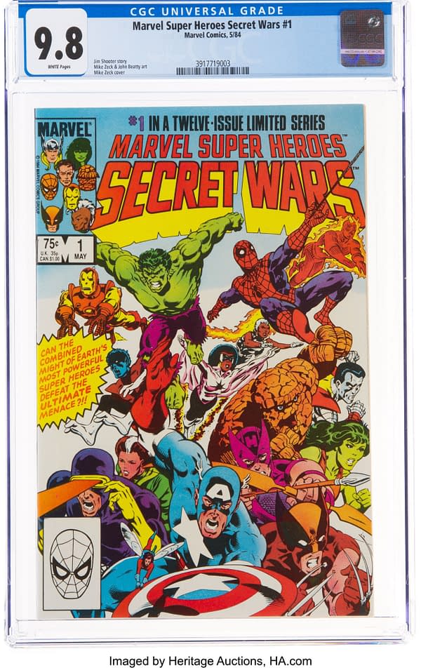 Secret Wars #1 CGC 9.8 Taking Bids At Heritage Auctions Today