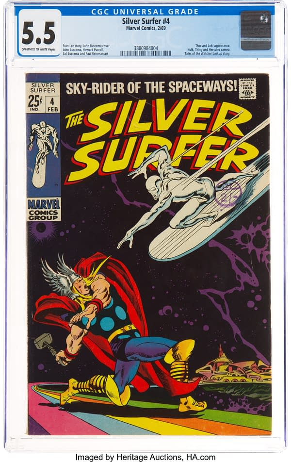 Thor Swings His Mighty Hammer At Silver Surfer At Heritage Auctions