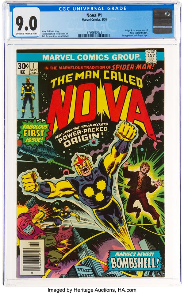 Nova #1 CGC 9.0 Copy Taking Bids At Heritage Auctions