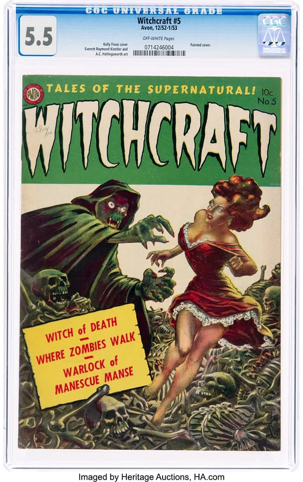 Witchcraft #5 cover by Kelly Freas (Avon, 1953)