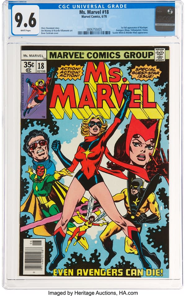 Ms. Marvel #18 featuring Mystique (Marvel, 1978).