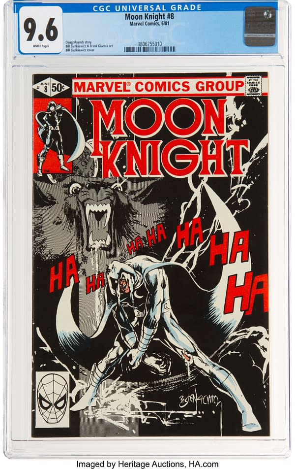 Bill Sienkiewicz's Moon Knight #8 CGC 9.6 Slabbed At Auction