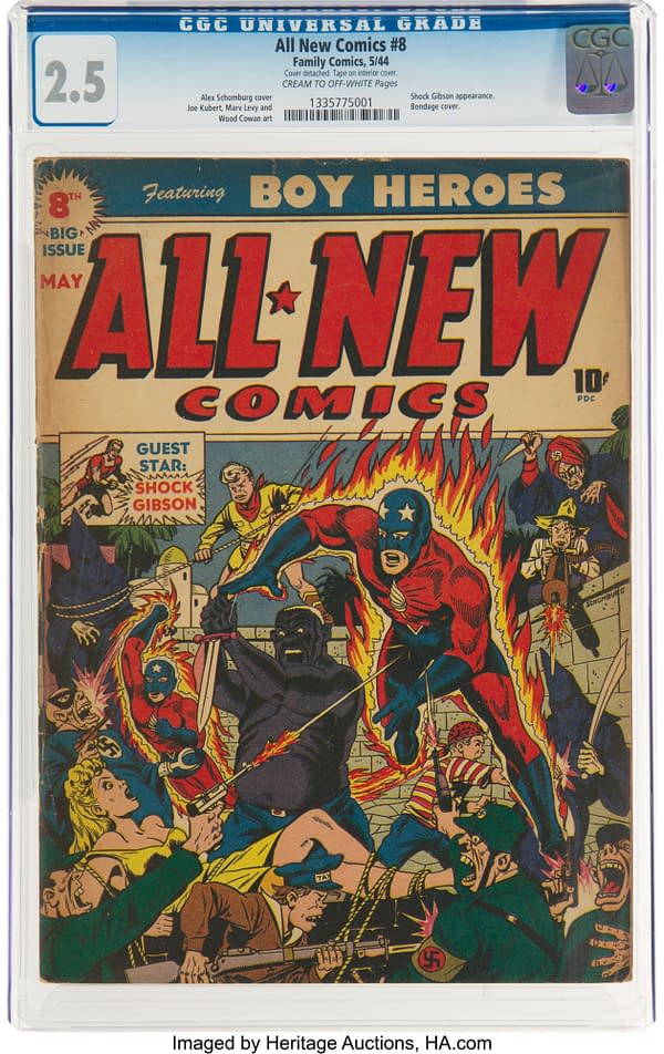 All-New Comics #8 Alex Schomburg cover (Family Comics/Harvey Publications, 1944)
