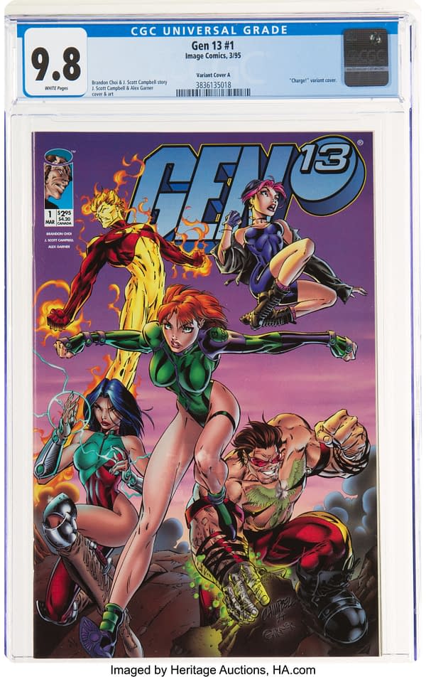 Gen¹³ #1 by Jim Lee & J Scott Campbell CGC 9/8 at Auction