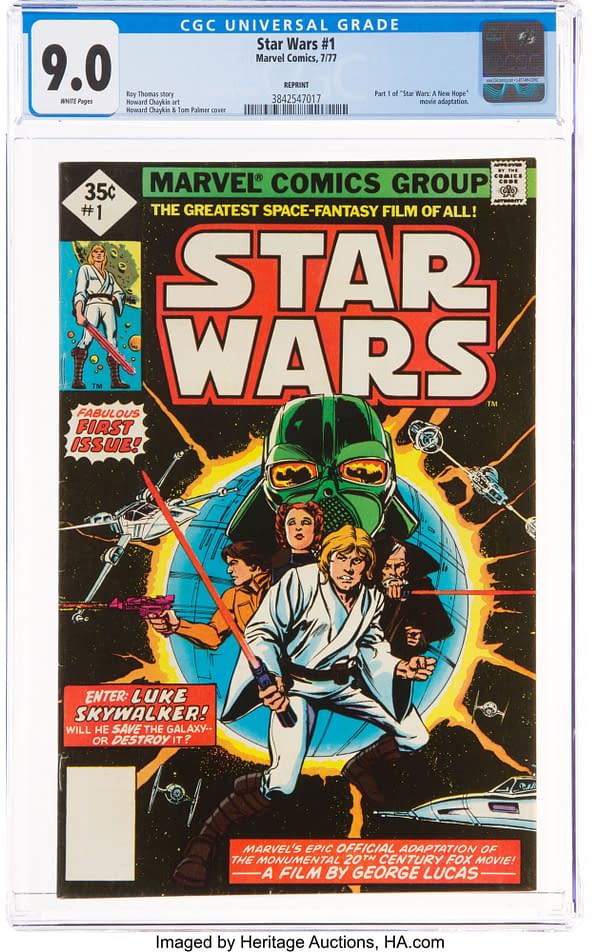 Star Wars #1 Reprint CGC 9.0 Taking Bids At Heritage Auctions