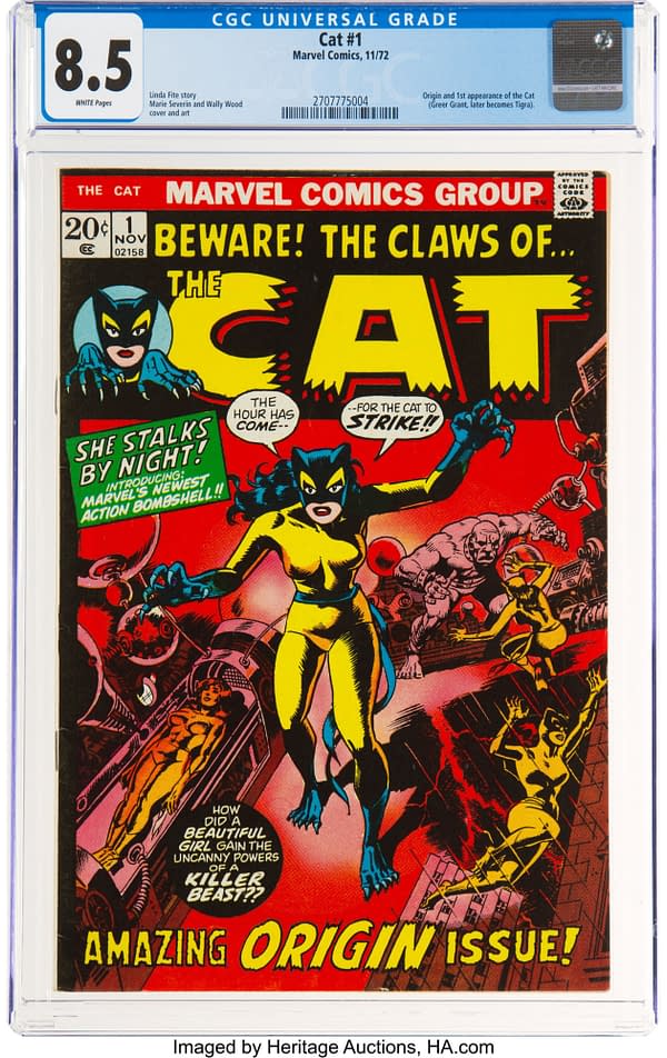 The Cat #1 (Marvel, 1972) CGC VF+ 8.5 White pages