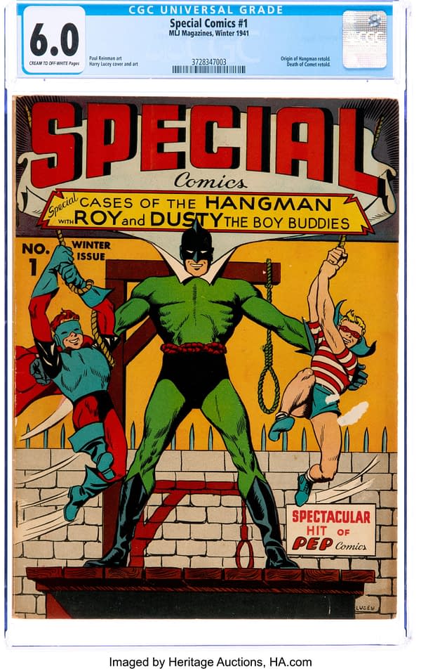 Special Comics #1 (MLJ, 1941) featuring the Hangman.