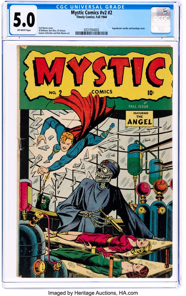 Bondage, Angels And Hypodermic Needles in Mystic Comics #2, at Auction