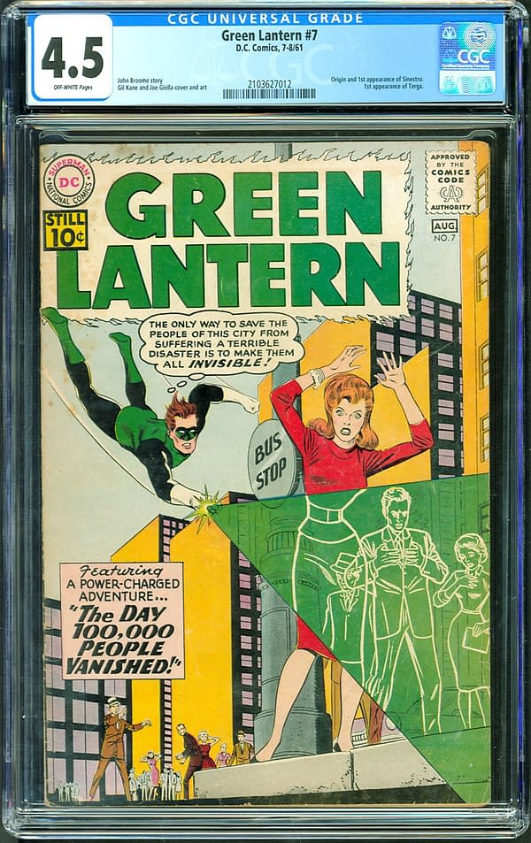 Green Lantern Enemy Sinestro's First Appearance On Auction