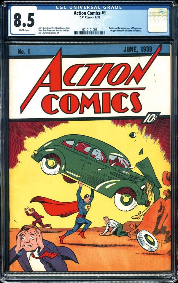 Action Comics #1 CGC 8.5 $2,007.500 Comic Connect Sales 6/11/2018