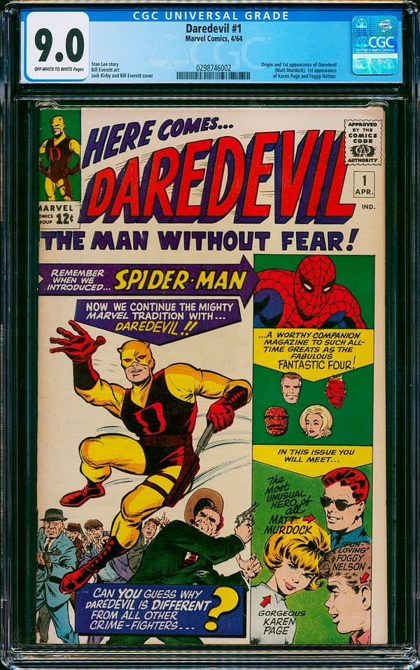 Daredevil #1 CGC 9.0 Already At $20,000 At ComicConnect