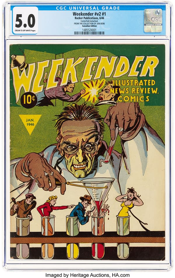 The Weekender v2 #1, cover by Gus Ricca (Rucker Publications, 1946).