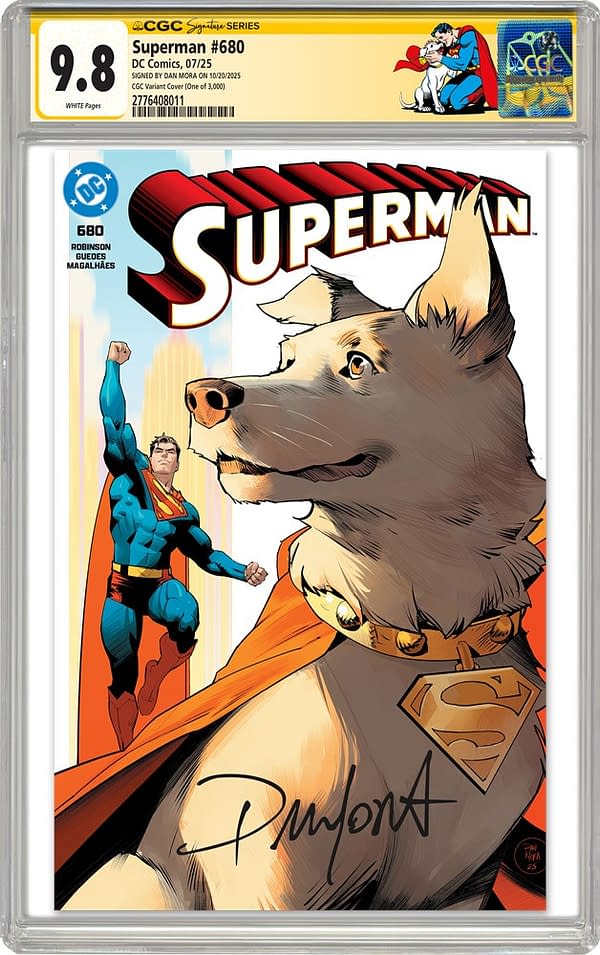 The First CGC Variant Comic, Superman #680 With A Krypto Dan Mora Cover