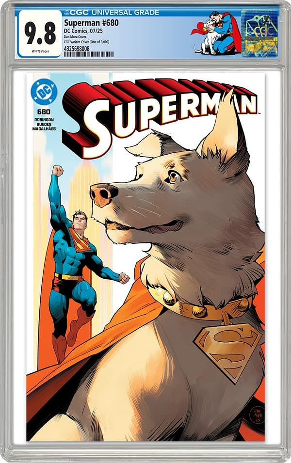 The First CGC Variant Comic, Superman #680 With A Krypto Dan Mora Cover