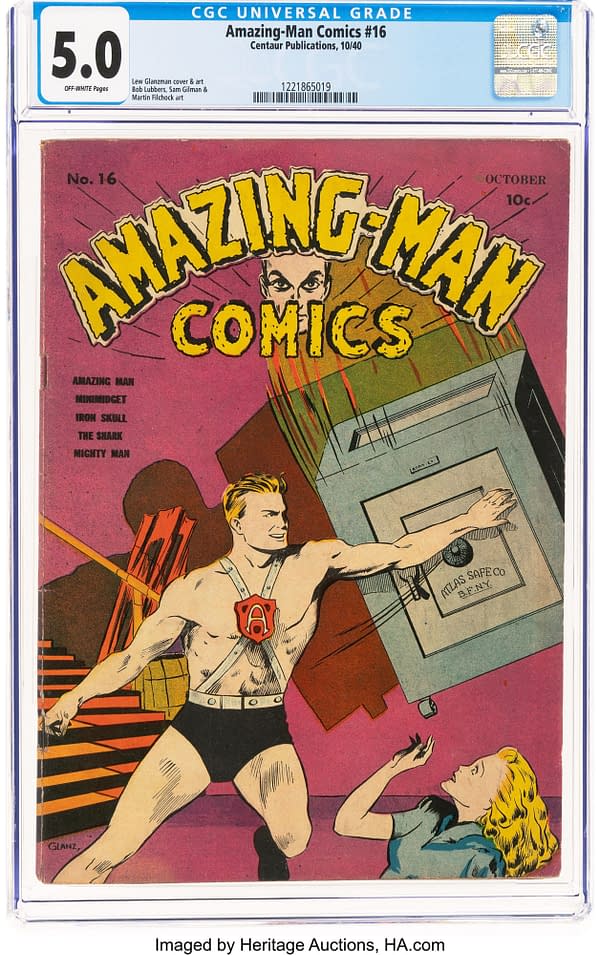 The $50 Million War Conspiracy in Amazing-Man Comics #16, at Auction