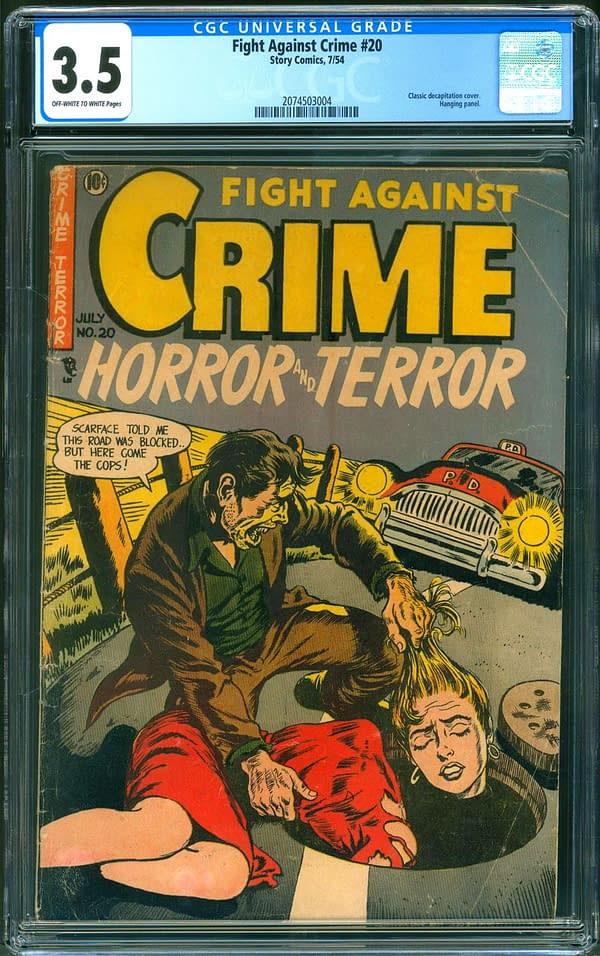 The copy of Fight Again Crime #20 that is currently up for auction on ComicConnect. Image Credit: ComicConnect