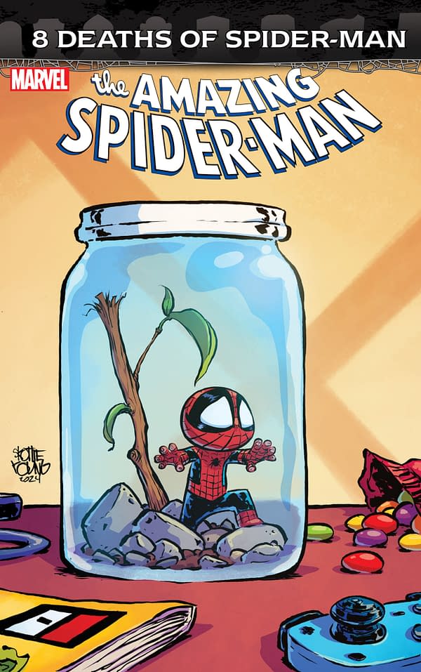 Cover image for AMAZING SPIDER-MAN #65 SKOTTIE YOUNG 8 DEATHS OF SPIDER-MAN VARIANT