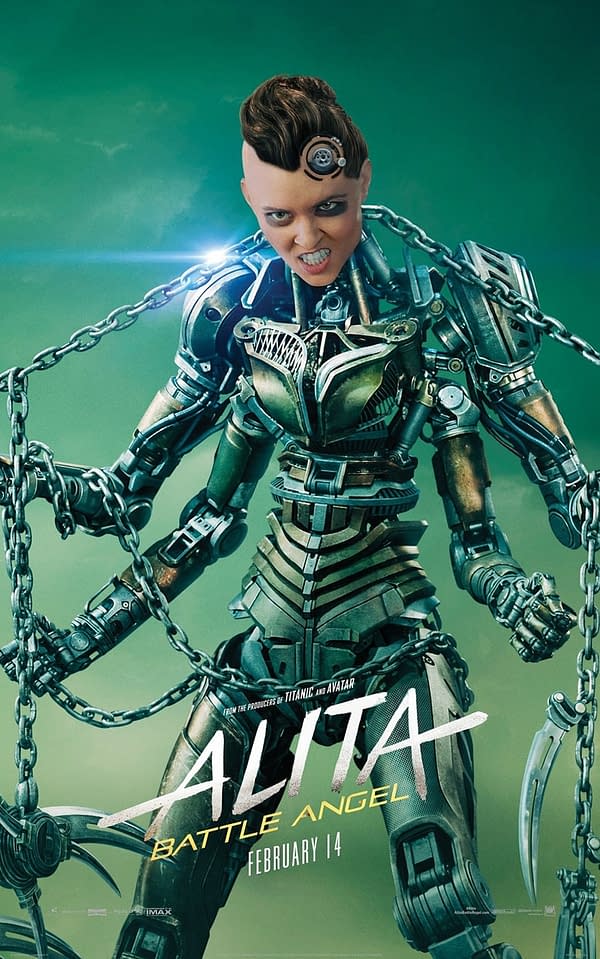 10 Character Posters from 'Alita: Battle Angel' [with Killer Robots]