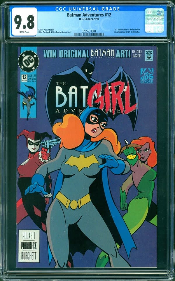 The issue of Batman Adventures #12 up for auction on ComicConnect. Image Credit: ComicConnect