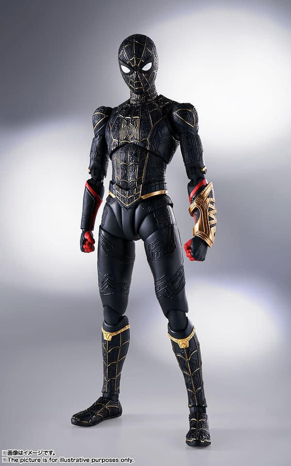 Spider-Man: No Way Home Black and Gold Suit Enchants S.H. Figuarts