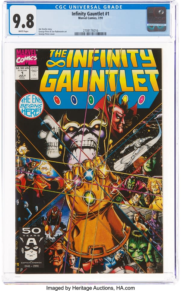 After MCU Announcements, Infinity Gauntlet #1 Auction At $240 So Far 