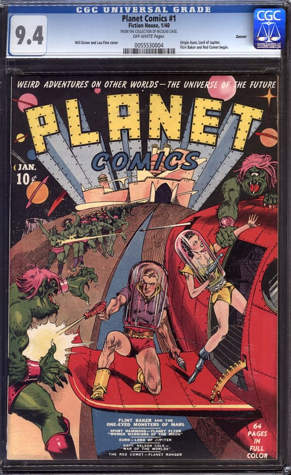 Nicolas Cage's CGC 9.4 Copy Of Planet Comics #1 From 1940 At Auction