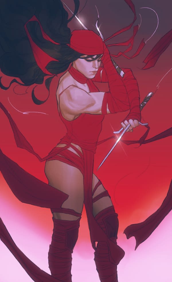 Cover image for DAREDEVIL: UNLEASH HELL - RED BAND #1 JOSHUA SWABY ELEKTRA VIRGIN VARIANT [POLYBAGGED]