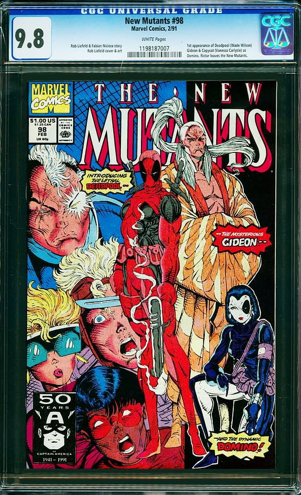 New Mutants #98 CGC 9.8, Marvel 1991.