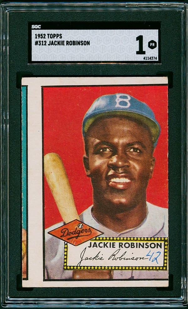 Jackie Robinson Rare 1952 Topps Miscut Over $25,000 At ComicConnect