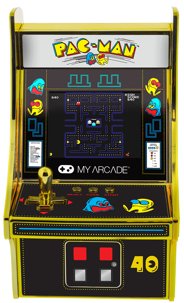 Who doesn't want to play Pac-man with a golden joystick? Courtesy of My Arcade.