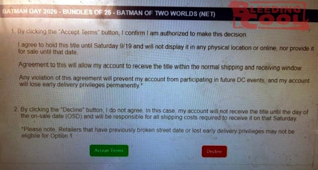 Comic Shops Have To Agree To Keep Absolute Batman Day 2026 Secrets