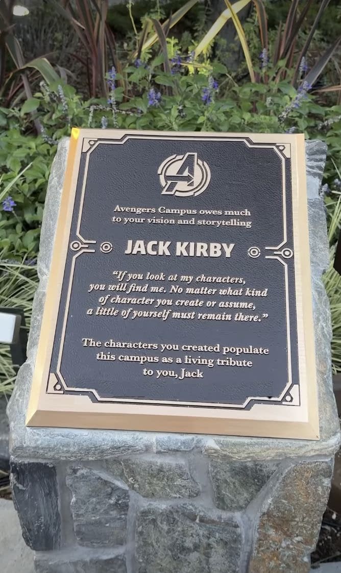 Jack Kirby Plaque Unveiled At Avengers Campus