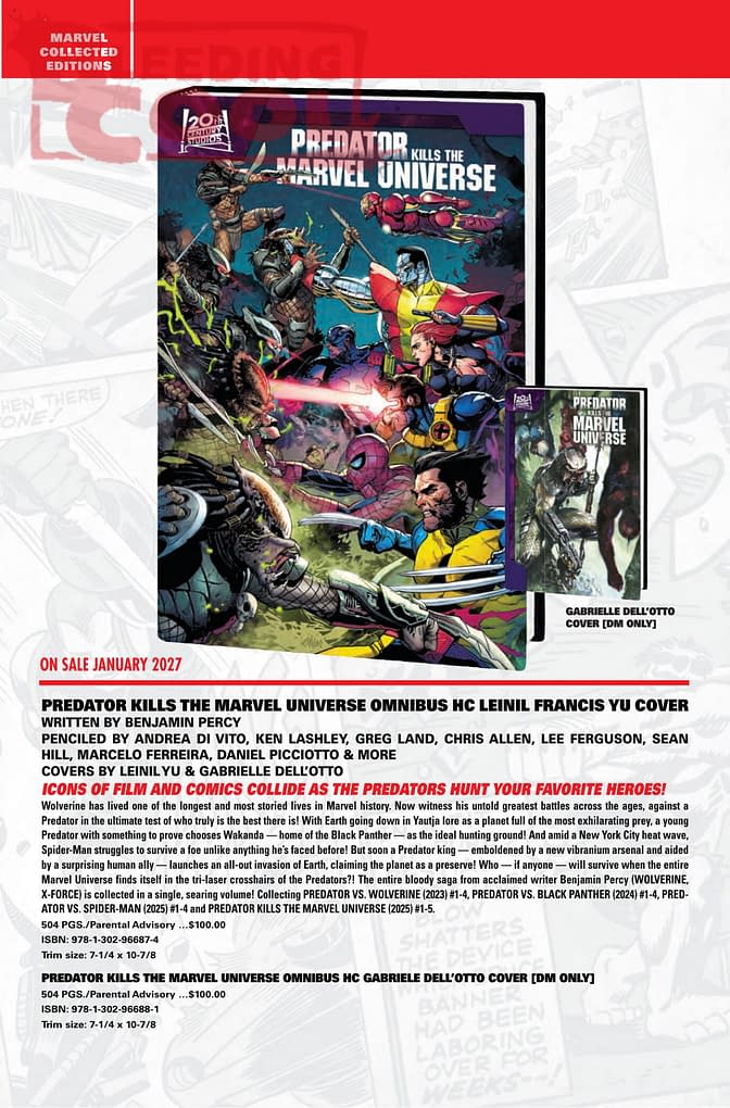 Marvel Comics September 2026 Official Full Solicits And Solicitations
