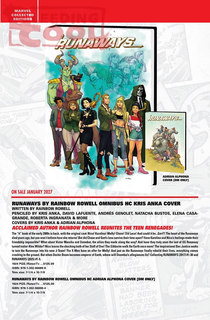 Marvel Comics September 2026 Official Full Solicits And Solicitations