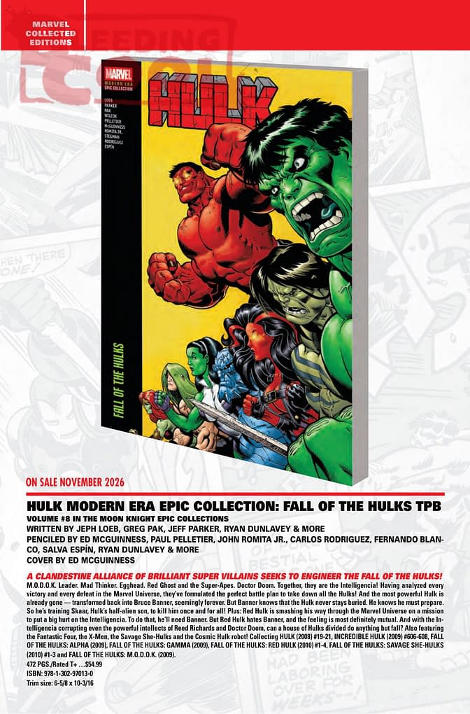 Marvel Comics September 2026 Official Full Solicits And Solicitations