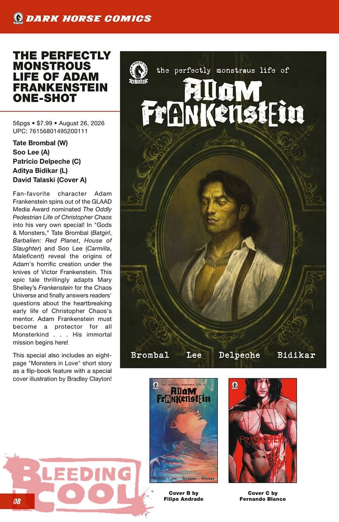 Dark Horse Comics Full August 2026 Solicits