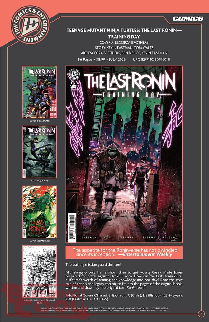 Exclusive: IDW Full July 2026 Solicits And Solicitations