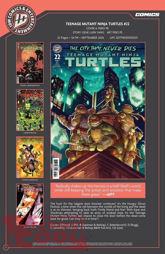 Exclusive: IDW' Publishing September 2026 Official Full Solicits