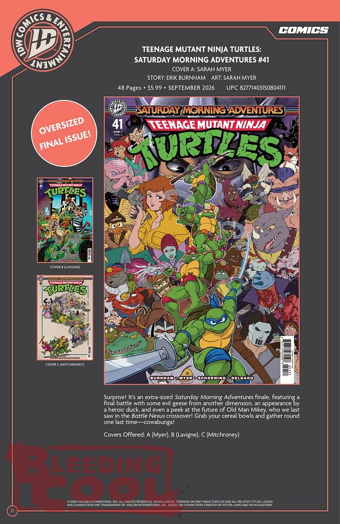 Exclusive: IDW' Publishing September 2026 Official Full Solicits