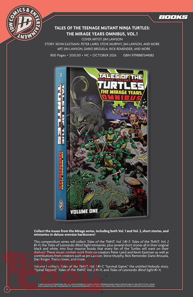 Exclusive: IDW' Publishing September 2026 Official Full Solicits