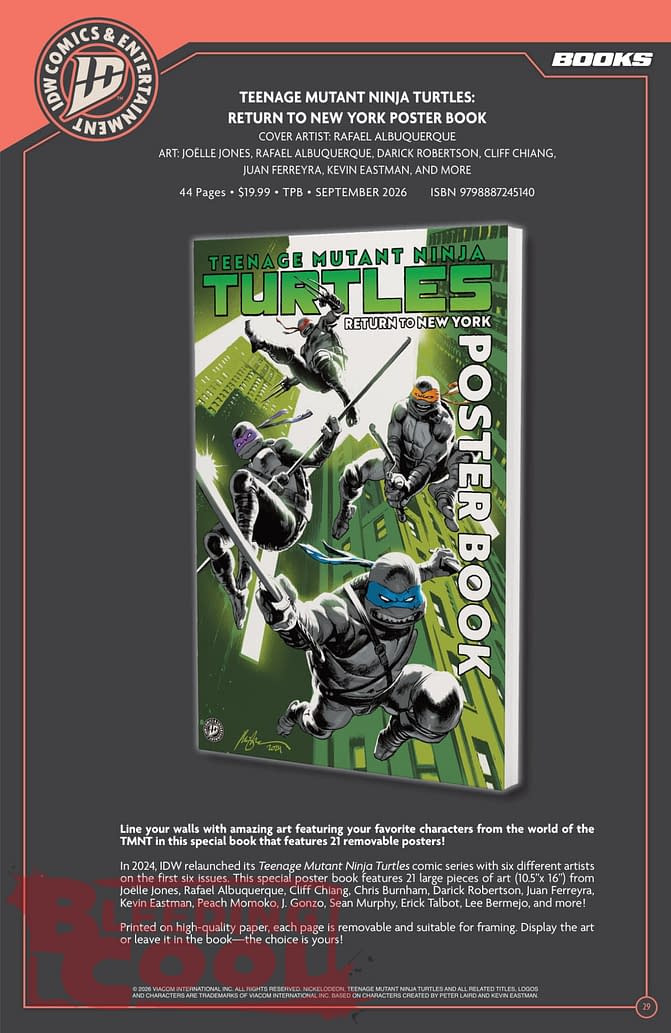Exclusive: IDW' Publishing September 2026 Official Full Solicits