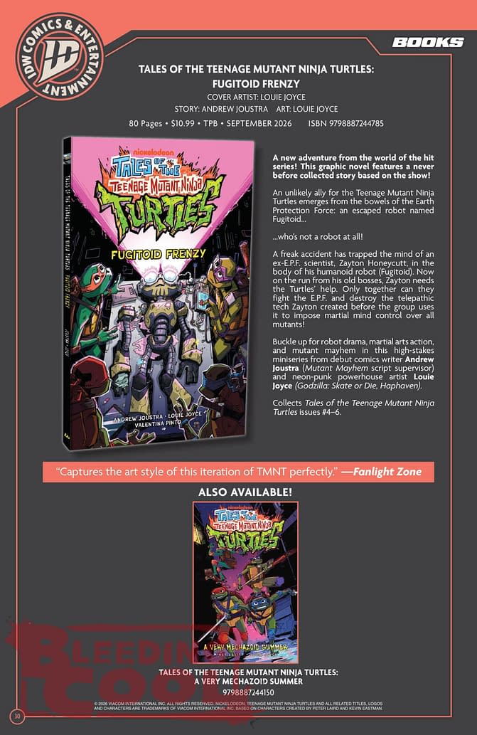 Exclusive: IDW' Publishing September 2026 Official Full Solicits