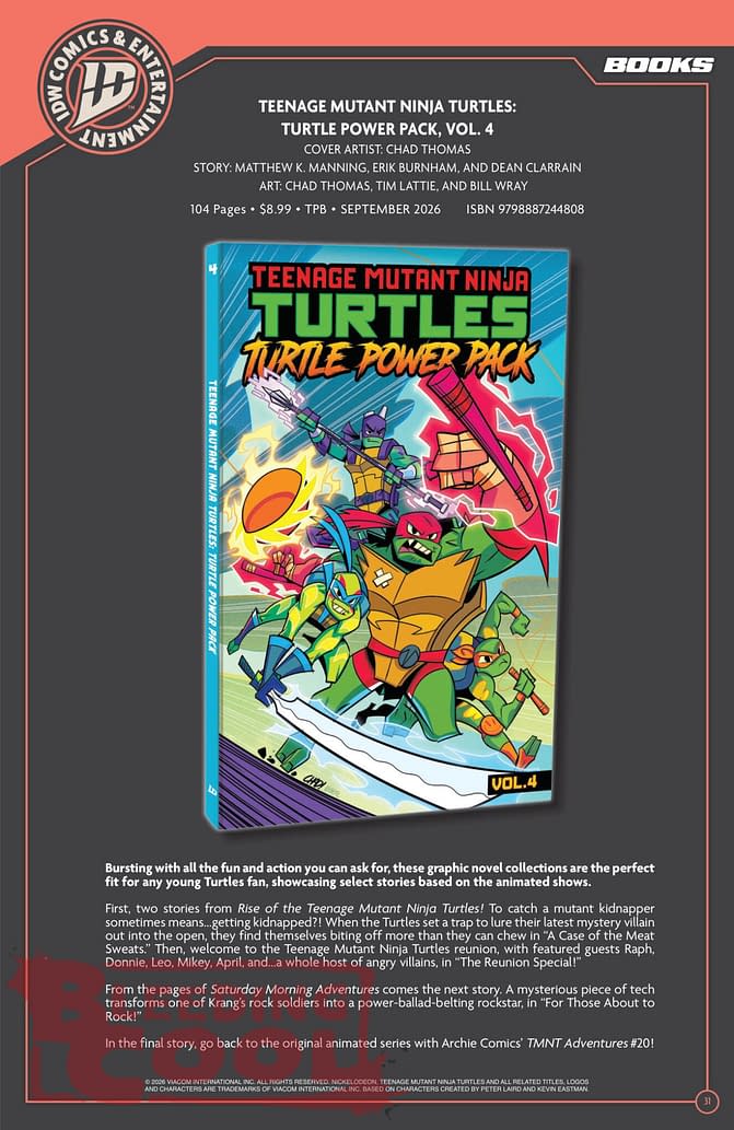 Exclusive: IDW' Publishing September 2026 Official Full Solicits