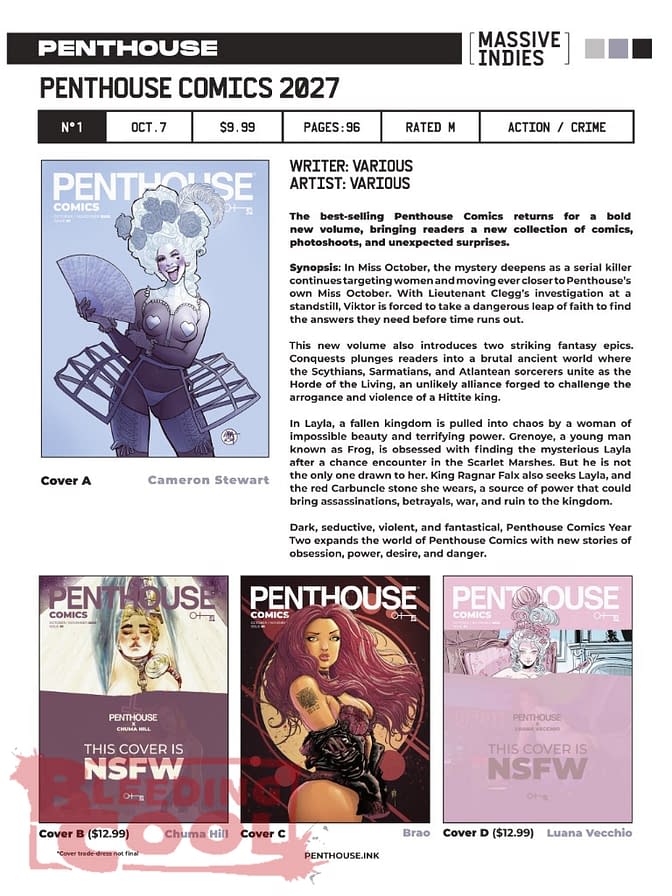 Penthouse Comics Official Full October 2026 Solicits And Solicitations