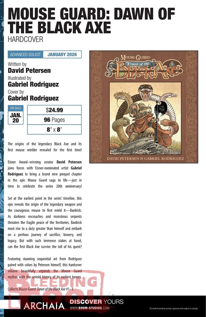 Boom Studios November 2025 Full Solicits