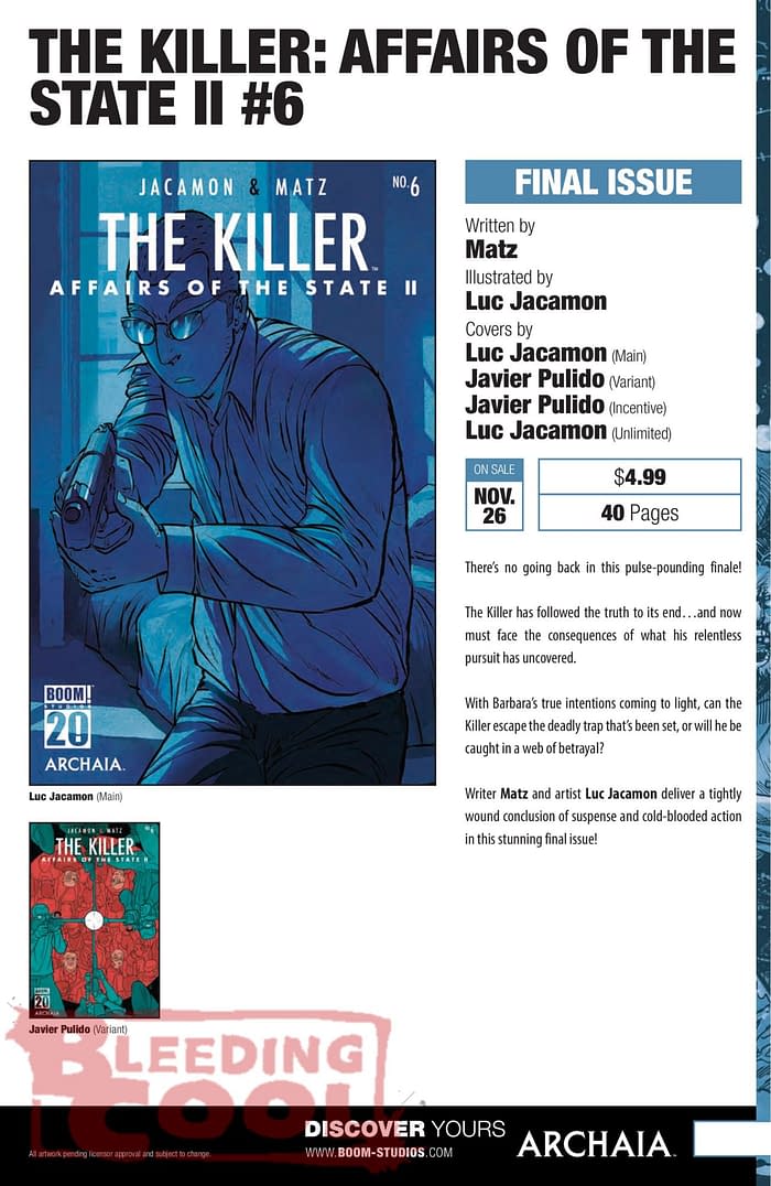 Boom Studios November 2025 Full Solicits