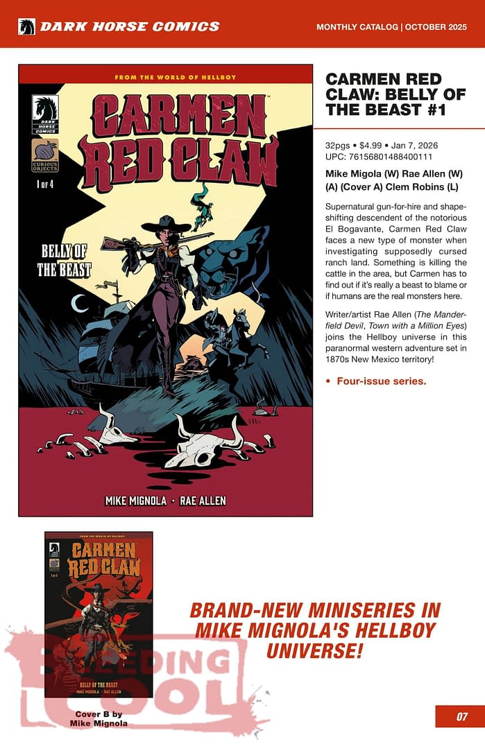 Dark Horse Comics December 2025 Solicits