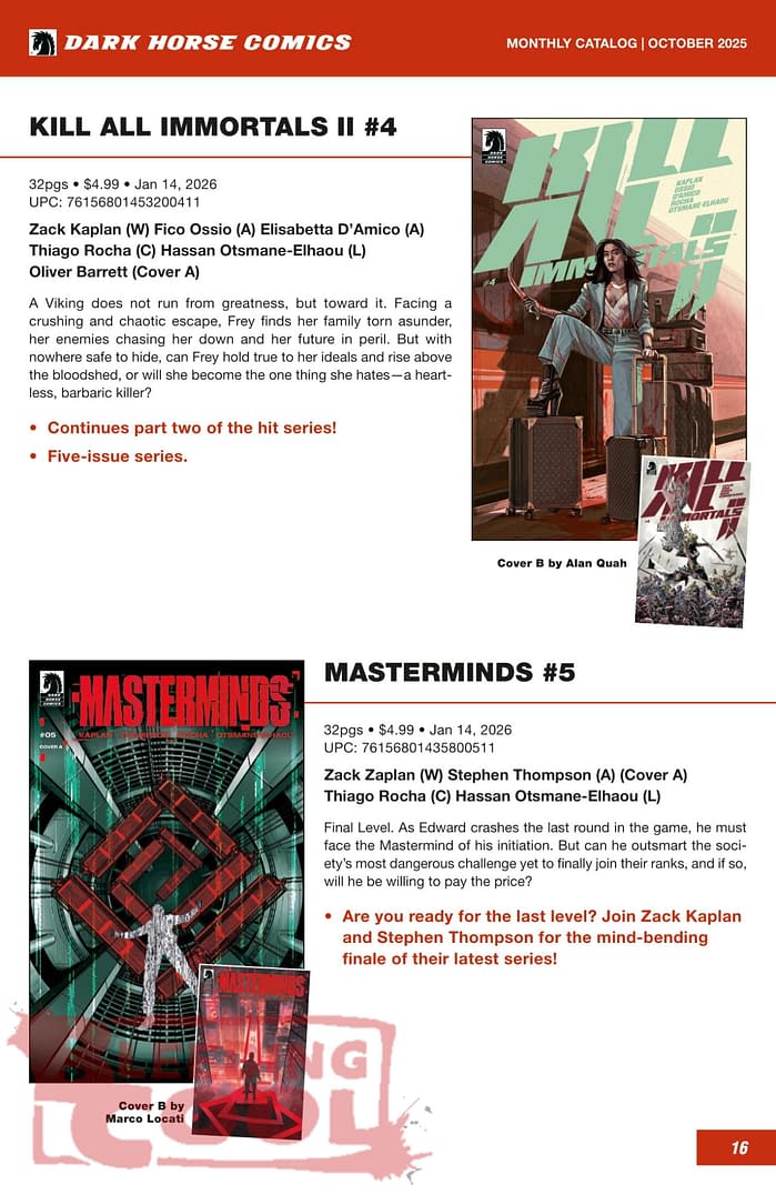 Dark Horse Comics December 2025 Solicits