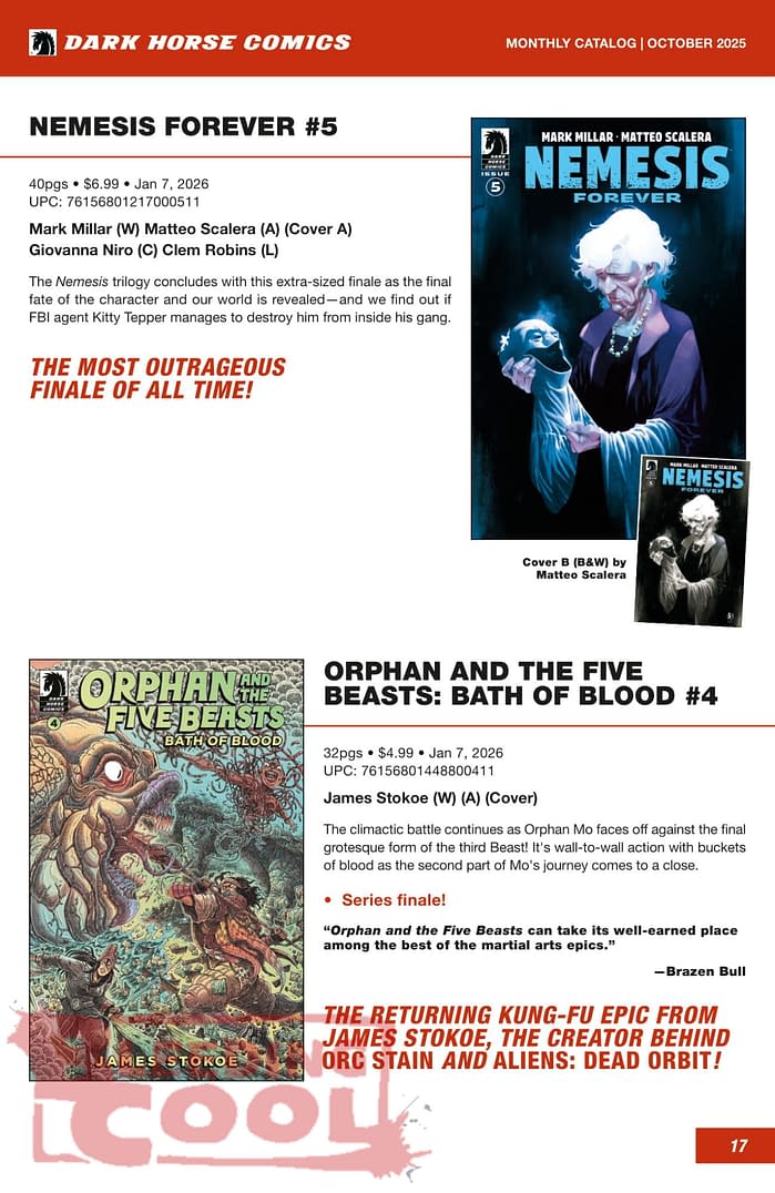 Dark Horse Comics December 2025 Solicits