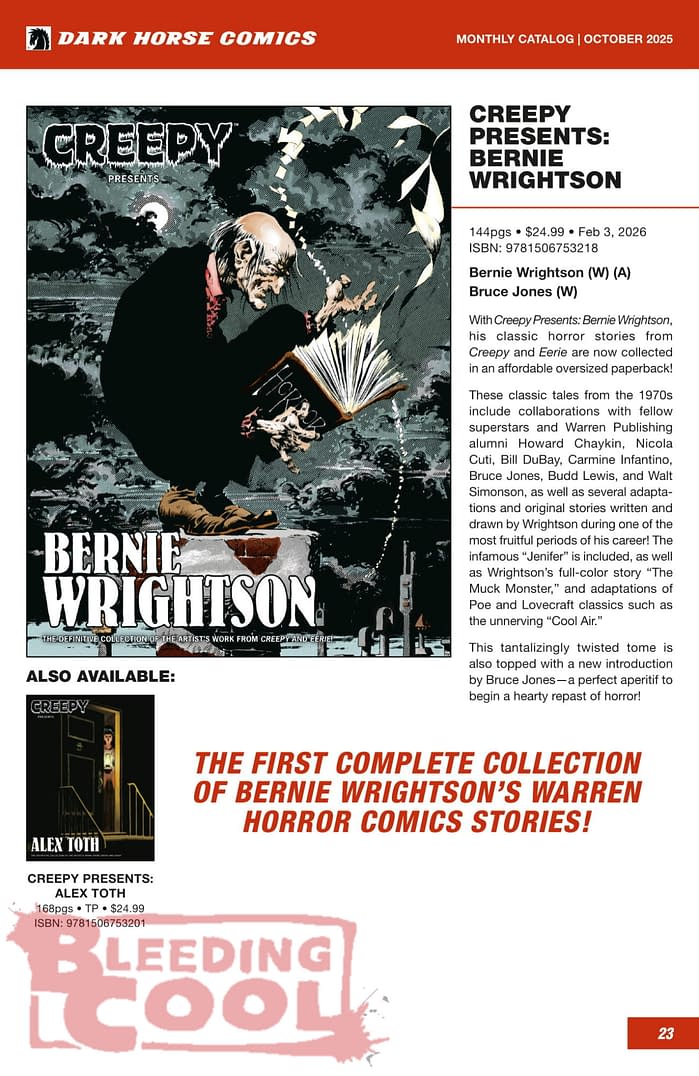 Dark Horse Comics December 2025 Solicits